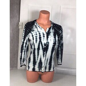 Tie Dye Cardigan Sweater Womens Small